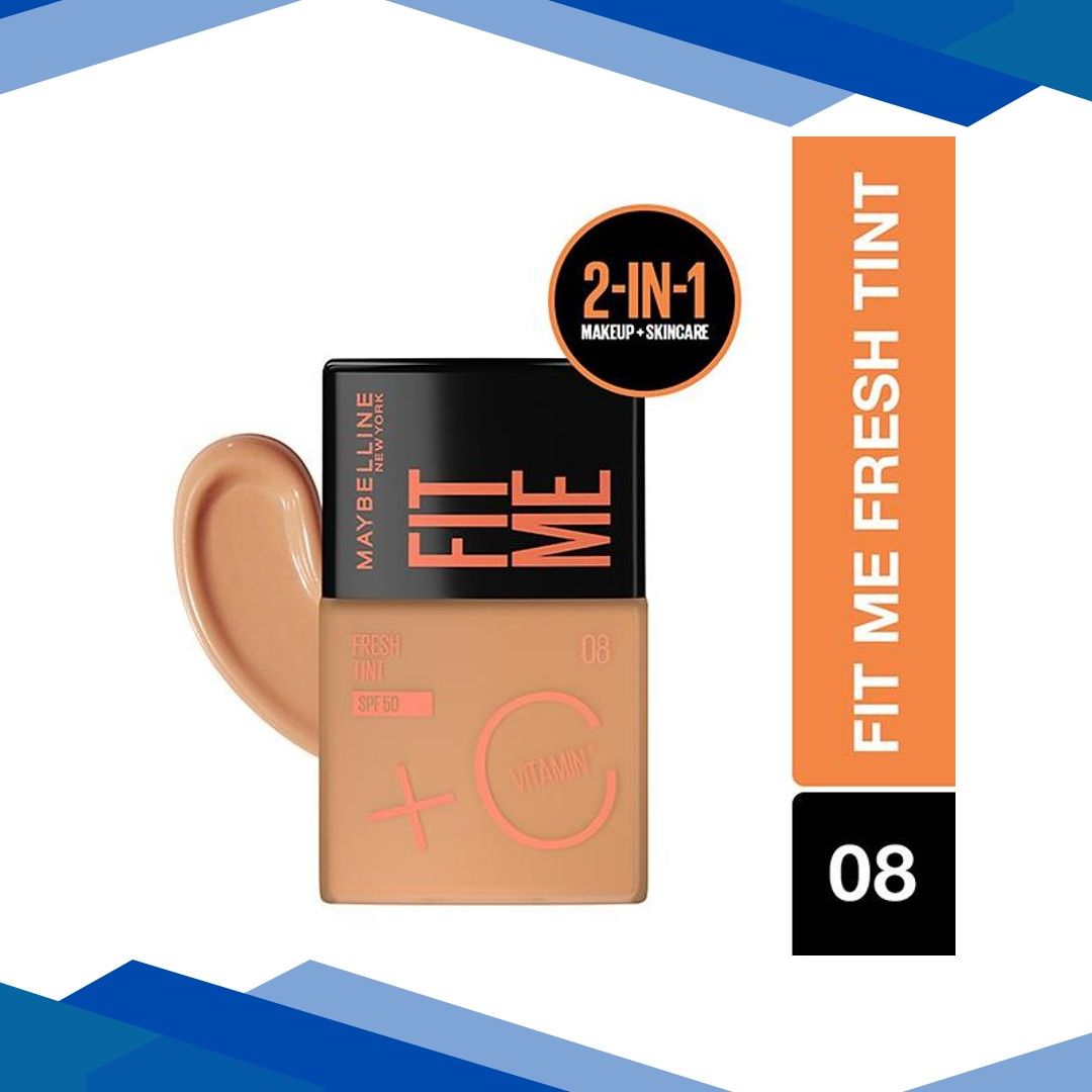 Maybelline New York Fit Me Fresh Tint With SPF 50 & Vitamin C Shade 08 Natural Coverage Skin Tint 30 ml