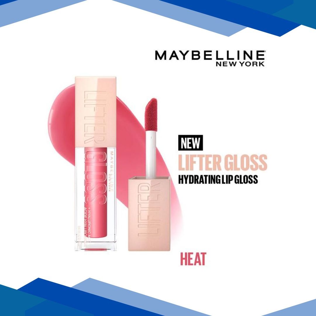 Maybelline New York Lifter Gloss, Hydrating Lip Gloss, Heat 5.4 ml