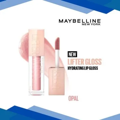 Maybelline New York Lifter Gloss, Hydrating Lip Gloss, Opal 5.4 ml