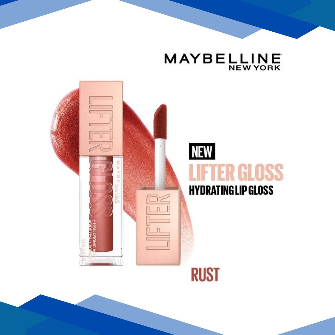 Maybelline New York Lifter Gloss, Hydrating Lip Gloss, Rust 5.4 ml