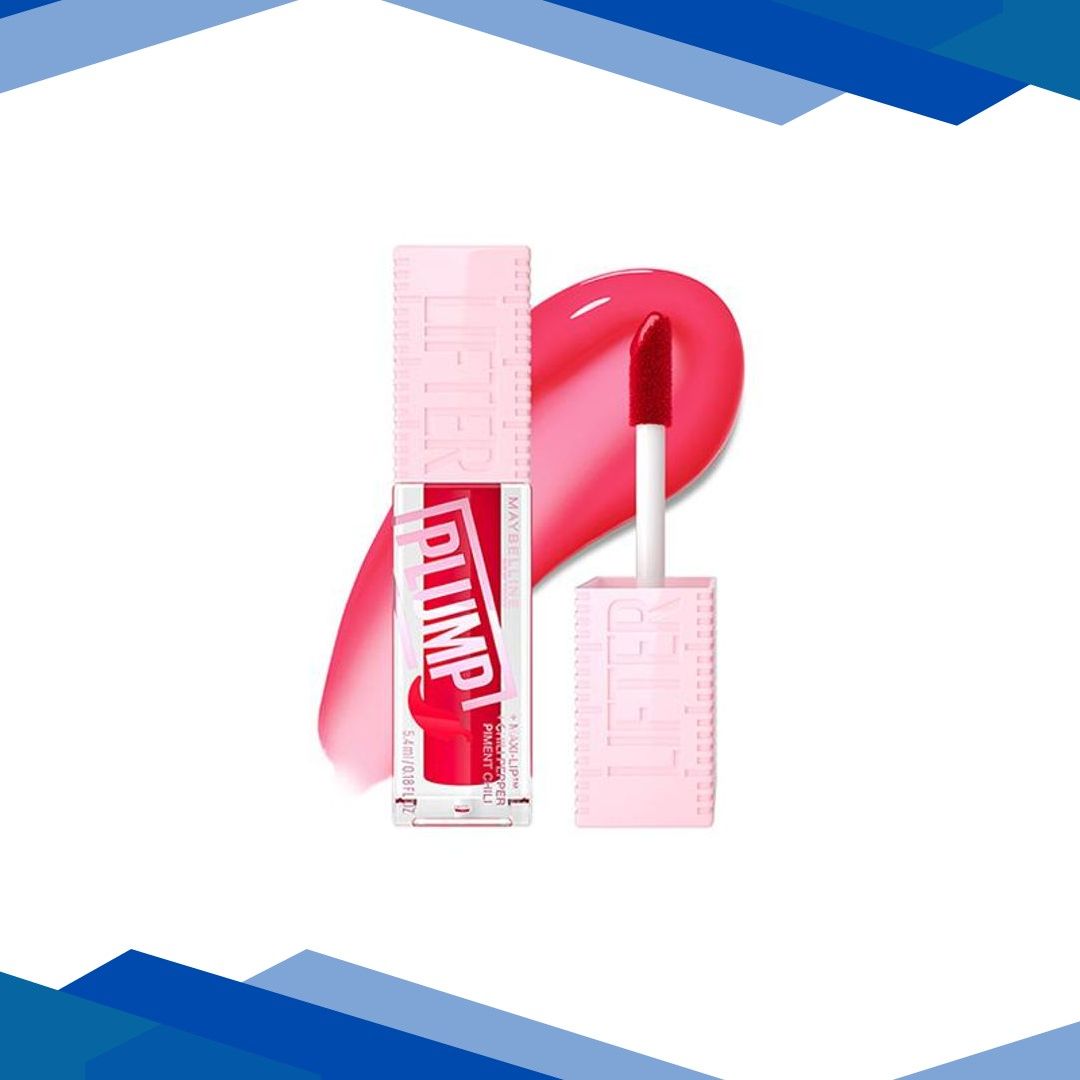 Maybelline New York Lifter Plump – Plumping Lip Gloss, Red Flag 5 ml
