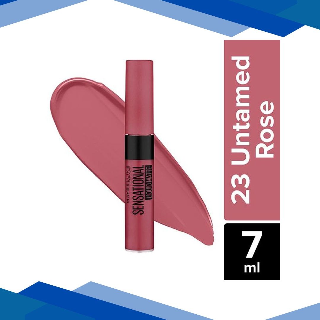 Maybelline New York Sensational Liquid Matte Lipstick, 23 Untamed Rose 7 ml