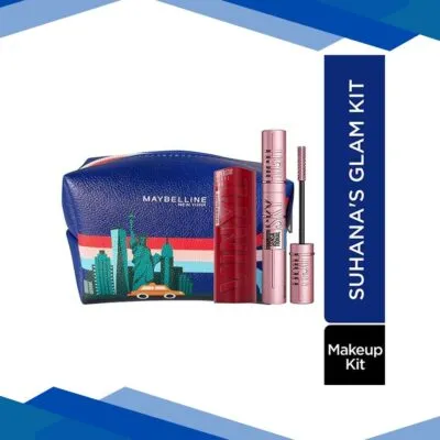 Maybelline New York Suhanas Glam Kit Vinyl Ink Lipstick 6Ml and Sky High Mascara 4.2Ml Pouch Free 1’s