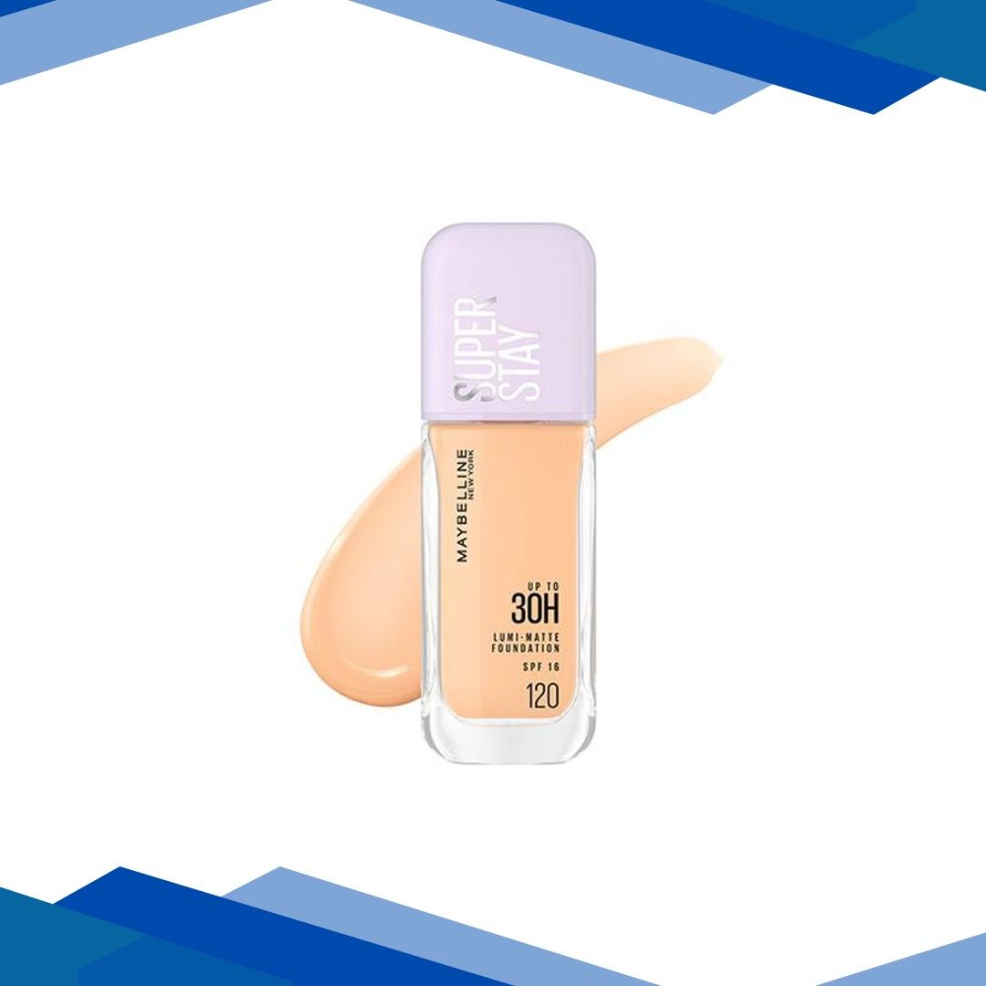 Maybelline New York Super Stay Lumi-Matte Liquid Foundation 30H Longwear Yet Light-As-Air, 120 35 ml