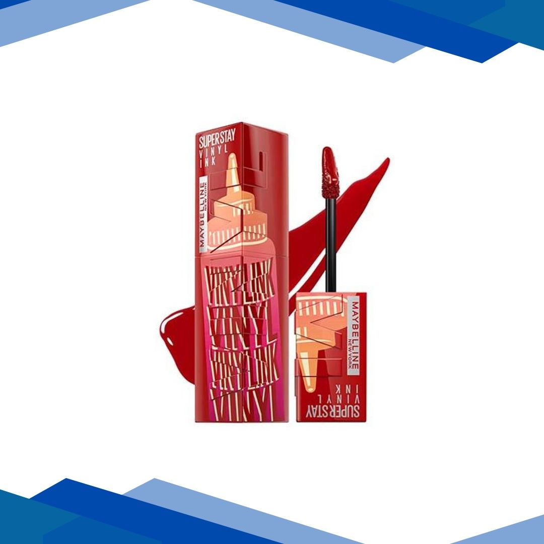Maybelline New York Superstay Vinyl Ink – Longwear Shine Lip Color, Salsa 4.2 gm