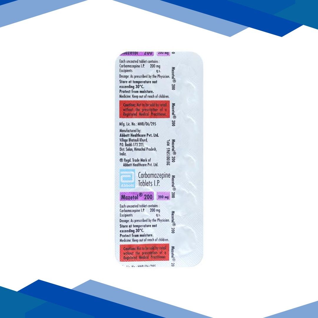 Mazetol 200mg Tablet 10’S