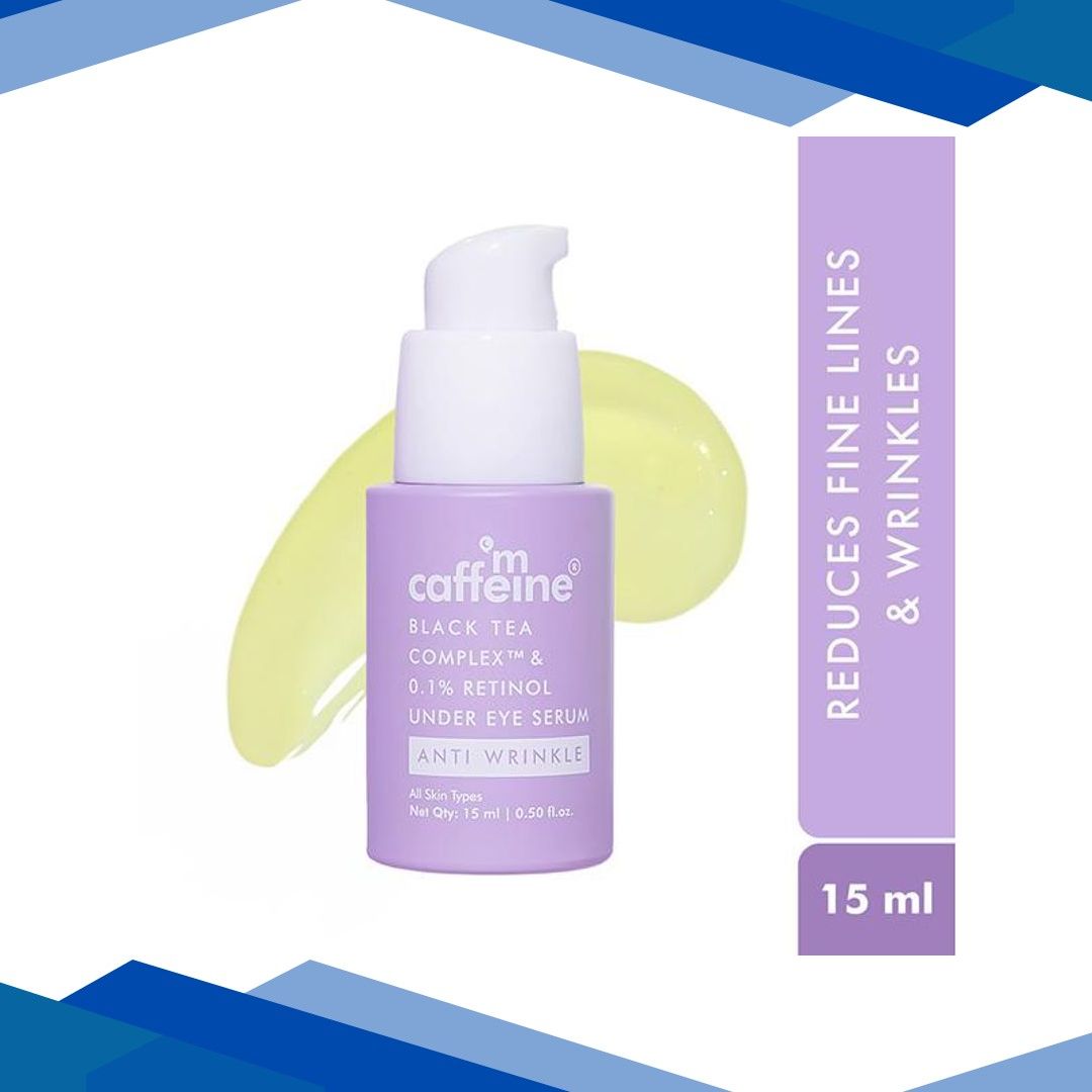 Mcaffeine 3% Caffeine and 0.1% Retinol Anti-Ageing Under Eye Serum, Reduces Wrinkles and Fine Lines 15 ml