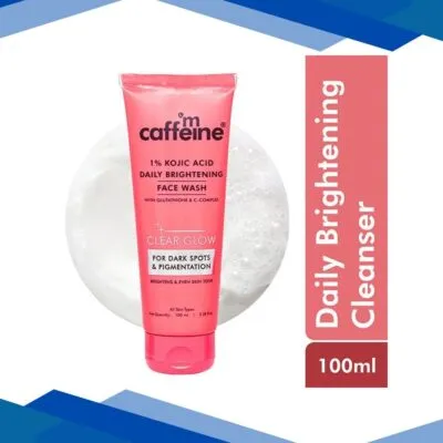 Mcaffeine Clear Glow 1% Kojic Acid Daily Brightening Face Wash with Glutathione 100 ml