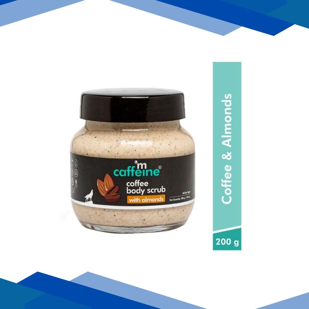 Mcaffeine Creamy Coffee Body Scrub with Almonds , Exfoliates, Removes and Dry Skin 200gm