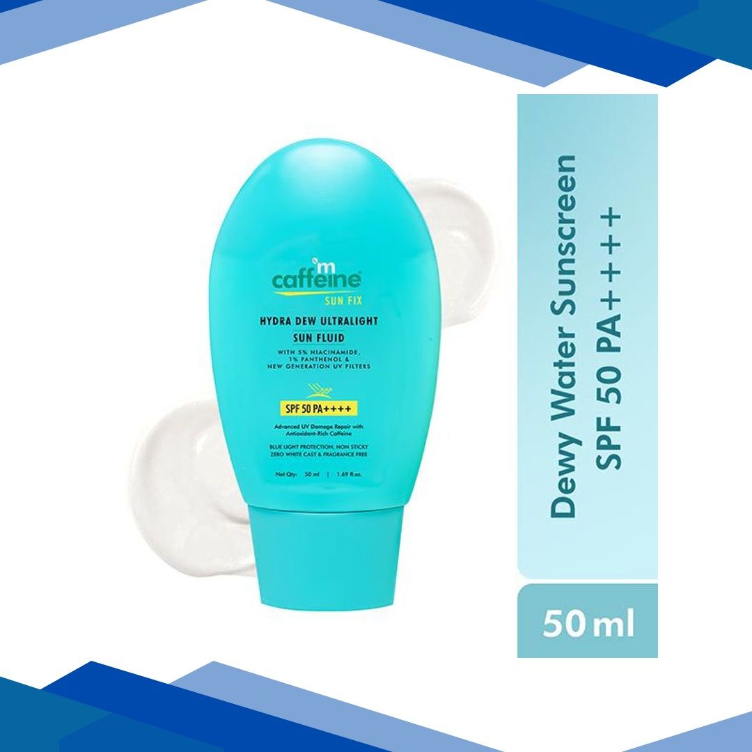 Mcaffeine Hydra Dew Ultralight Sun Fluid SPF 50 PA++++ UVA, UVB Blue Light Protection 50 ml