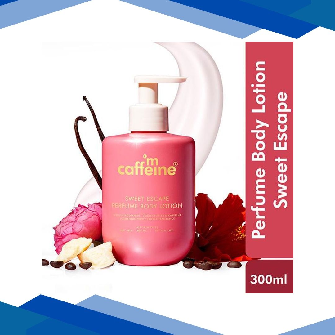 Mcaffeine Sweet Escape Perfume Body Lotion With Niacinamide and Cocoa Butter, Fruity-Floral Fragrance 300 ml