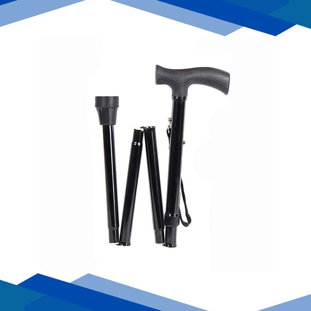 MCP Folding Walking Stick – Black