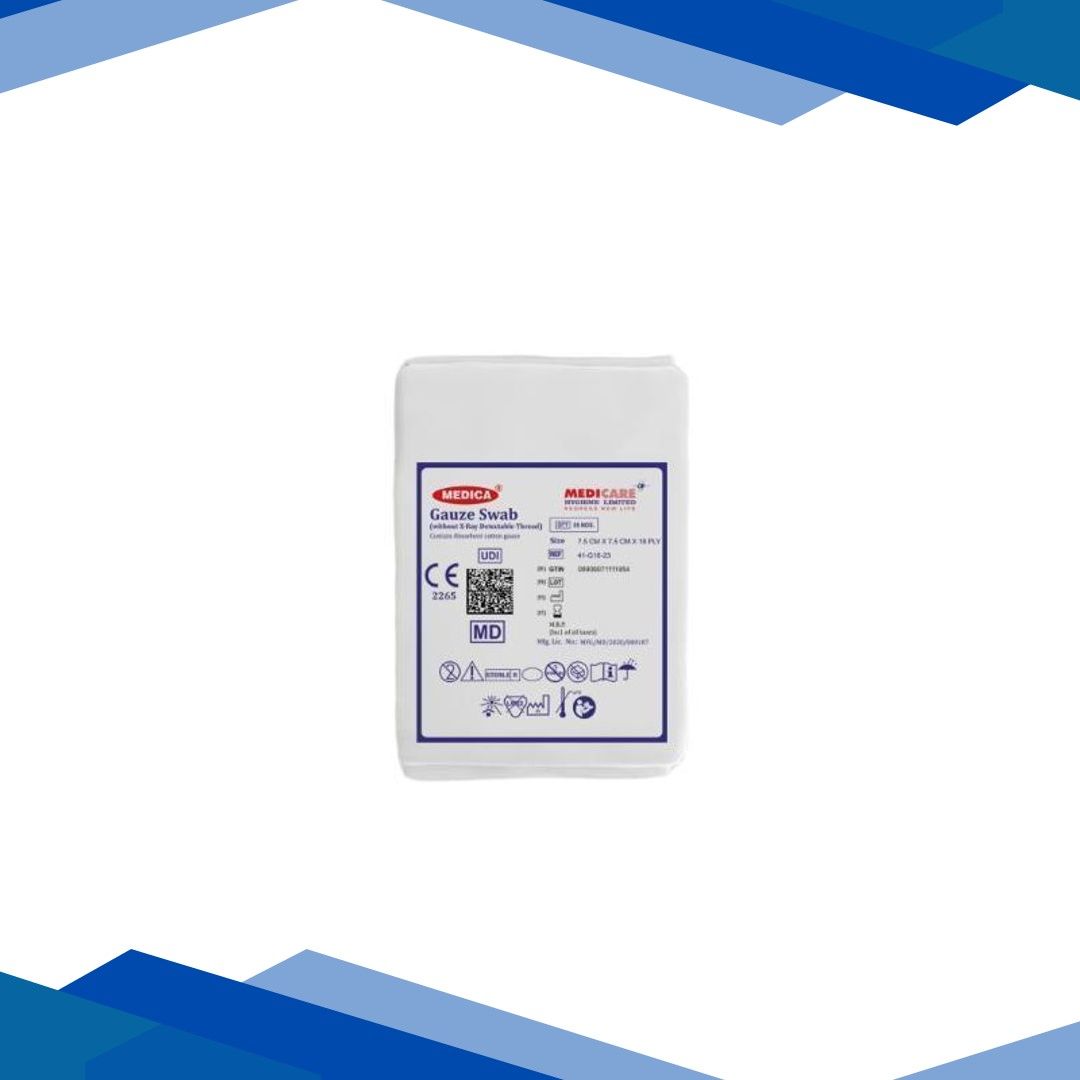 Medica Gauze Swab (7.5 cm x 7.5 cm x 16 Ply) 5’s
