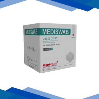 Medica Mediswab Gauze Swab 5 cm x 5 cm x 12 PLY 5’s