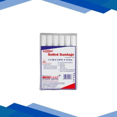 Medica Rolled Bandage (7.5cm x 3 mtr) (Pack of 12)