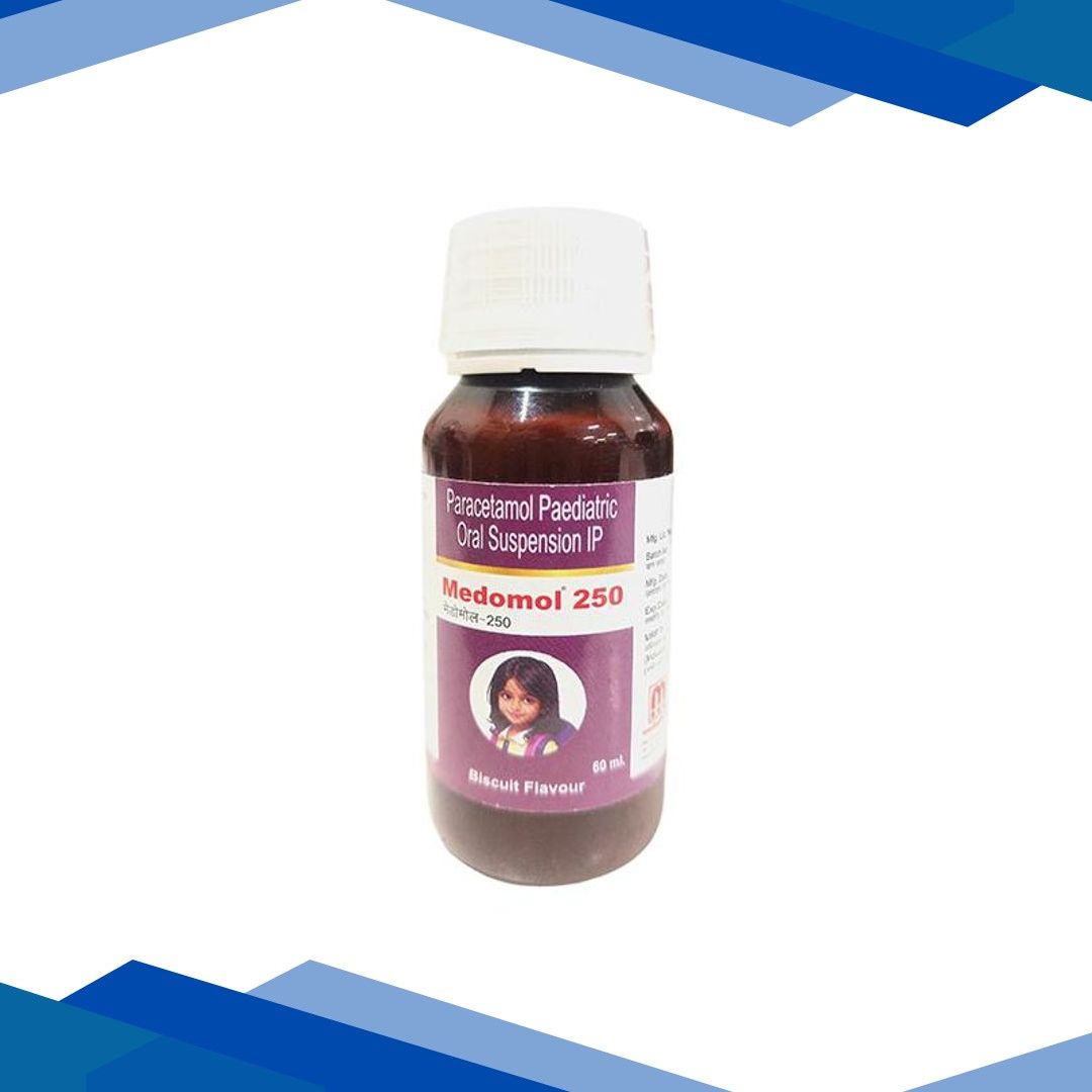 MEDOMOL 250 BISCUIT FLAVOUR Oral Suspension 60ml