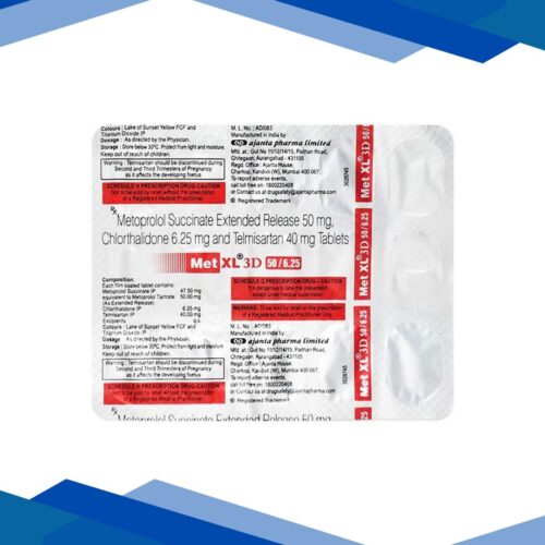 MET XL 3D 50/6.25 Tablet 15’s