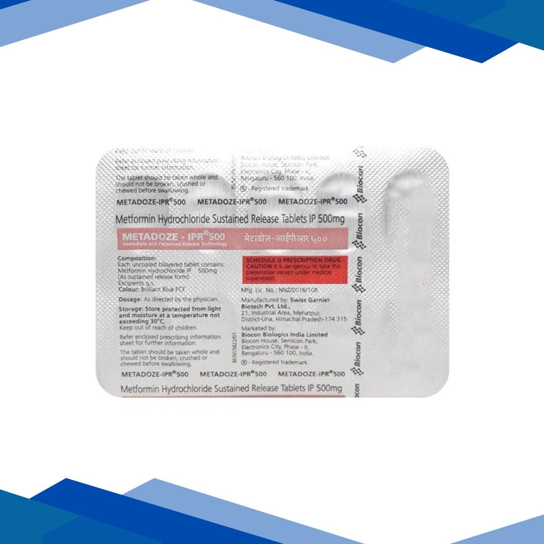 Metadoze Ipr 500mg Tablet 10’S