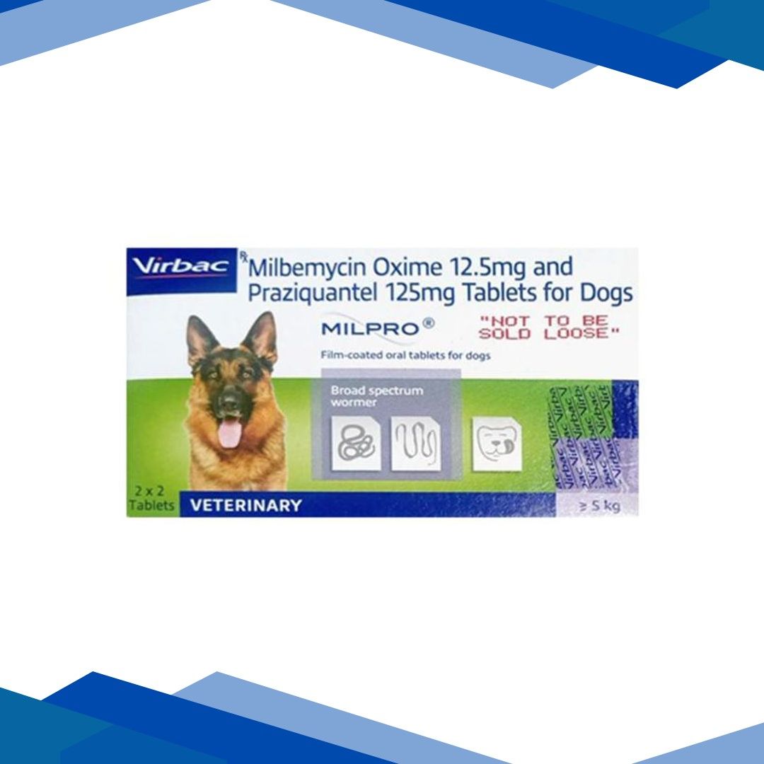 MILPRO (VET) (ABOVE 5 KG) DEWORMER FOR DOG Tablet 4’s