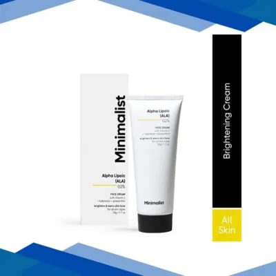 Minimalist Alpha Lipoic (ALA) with Vitamin C 2% Brightening Cream with potent antioxidants 50 gm