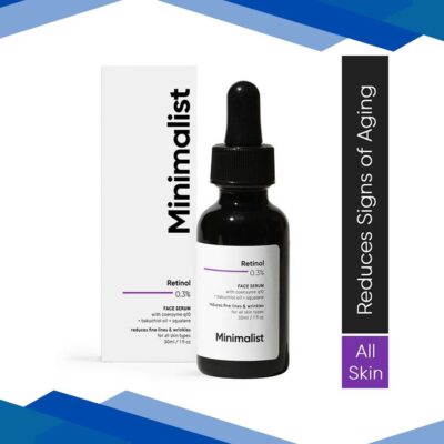 Minimalist Retinol 03% Face Serum with Coenzyme Q10+ Bacuchiol Oil+Squalane 30ml