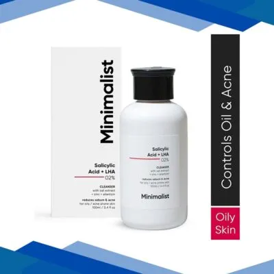 Minimalist Salicylic Acid + LHA 02 % Cleanser with oat extract , zinc , allantoin 100 ml