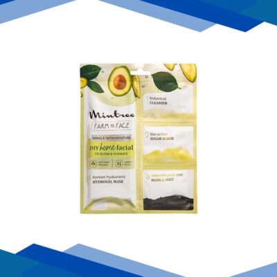 Mintree Certified Organic 5-Step DIY Hydrogel Home Facial (Avocado) To Glow and Hydrate 53 gm