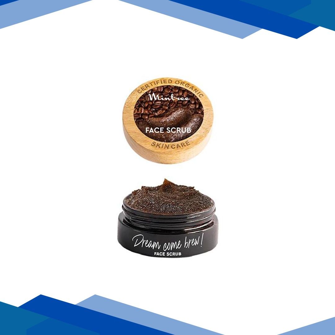 Mintree Certified Organic Coffee Face Scrub, Tan Removal, Exfoliates and Brightens Skin 60 gm