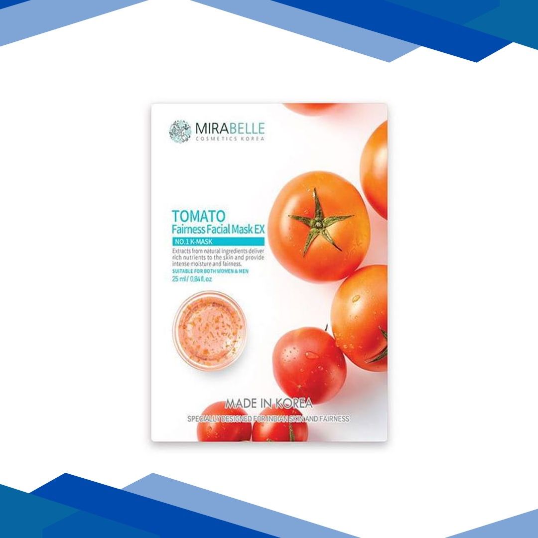 Mirabelle Korea Tomato Fairness Facial Sheet Mask 25 Ml