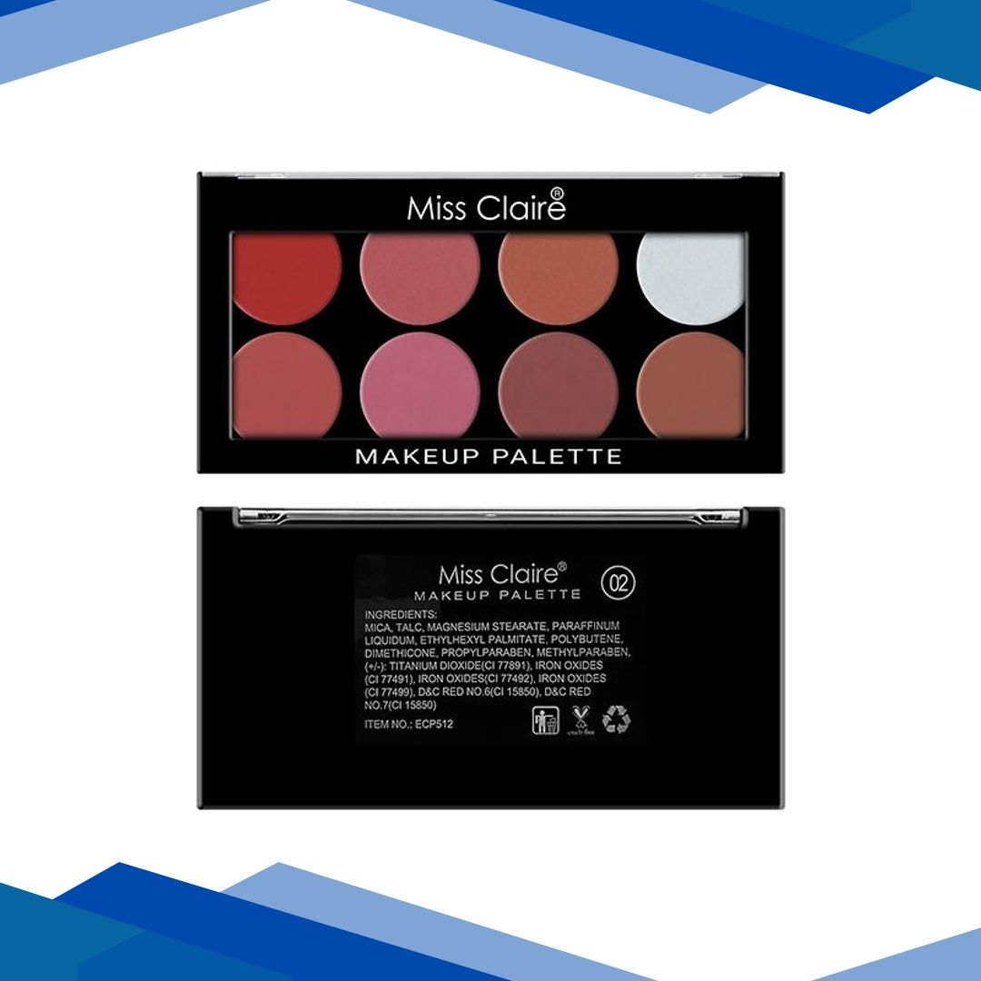 Miss Claire 8 Pressed Makeup Palette – 2 16 gm