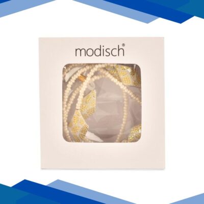Modisch Off White Beads And White Diamond Shape Stone With Golden Print Sunglasses Chain (JC-15Owd) 1’s