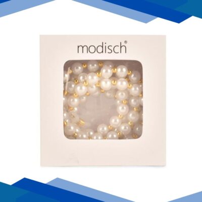 Modisch White Pearls With Small Golden Beads Sunglasses Chain (JC-1408-Golden) 1’s