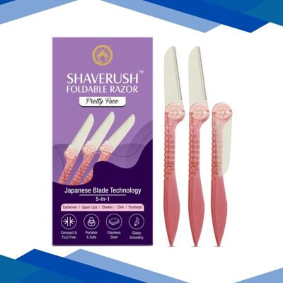Mom & World ShaveRush Women Foldable Pretty Face Razors 3’s
