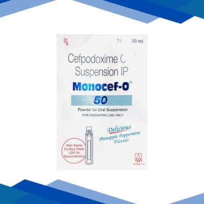 MONOCEF O 50 DELICIOUS PINEAPPLE PEPPERMINT FLAVOUR Oral Suspension 30ml