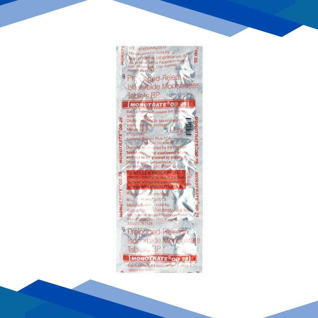 Monotrate OD 25mg Tablet 10’S