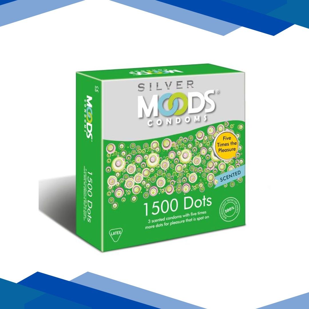 Moods 1500 Dots Silver Condoms 3’s