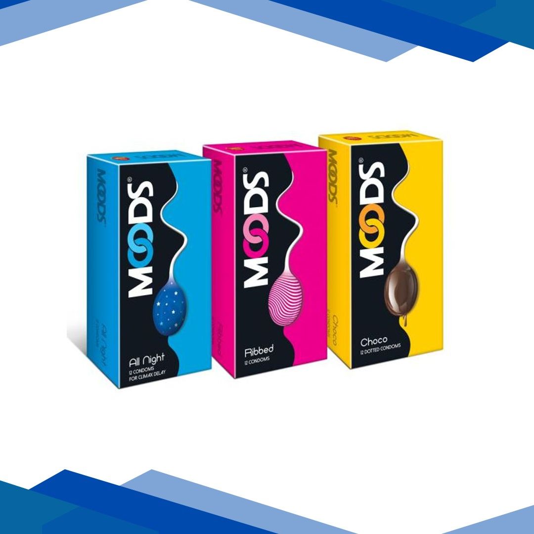 Moods Condoms Combo – All Night + Ribbed + Choco (Pack of 12’s Each)