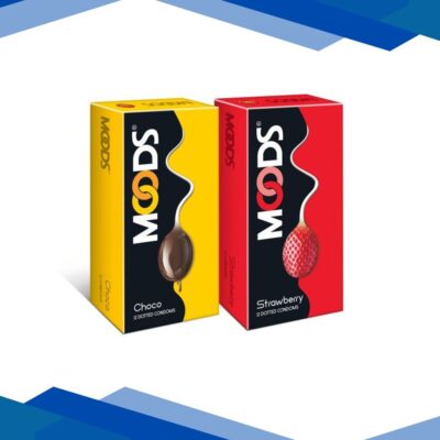 Moods Dotted Condoms Combo – Choco + Strawberry (Pack of 12’s Each)