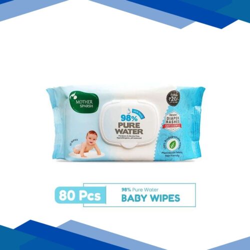 Mother Sparsh 98% Water Based Wipes 80’s