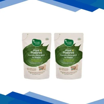 Mother Sparsh Baby Laundry Liquid Detergent- Enzymes And Eucalyptus Oil, Refill Pack (500Ml X 2) 2’s