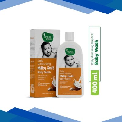Mother Sparsh Daily Mositurizing Milky Soft Baby Wash With Coconut Oil-Milk Protein and Shea Butter 400 ml