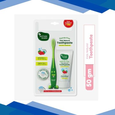 Mother Sparsh Kids Natural Toothpaste (Free Toothbrush) -Strawberry 50 g