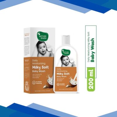 Mother Sparsh Milky Soft Baby Wash with Milk Protein, Coconut Oil and Shea Butter 200 ml