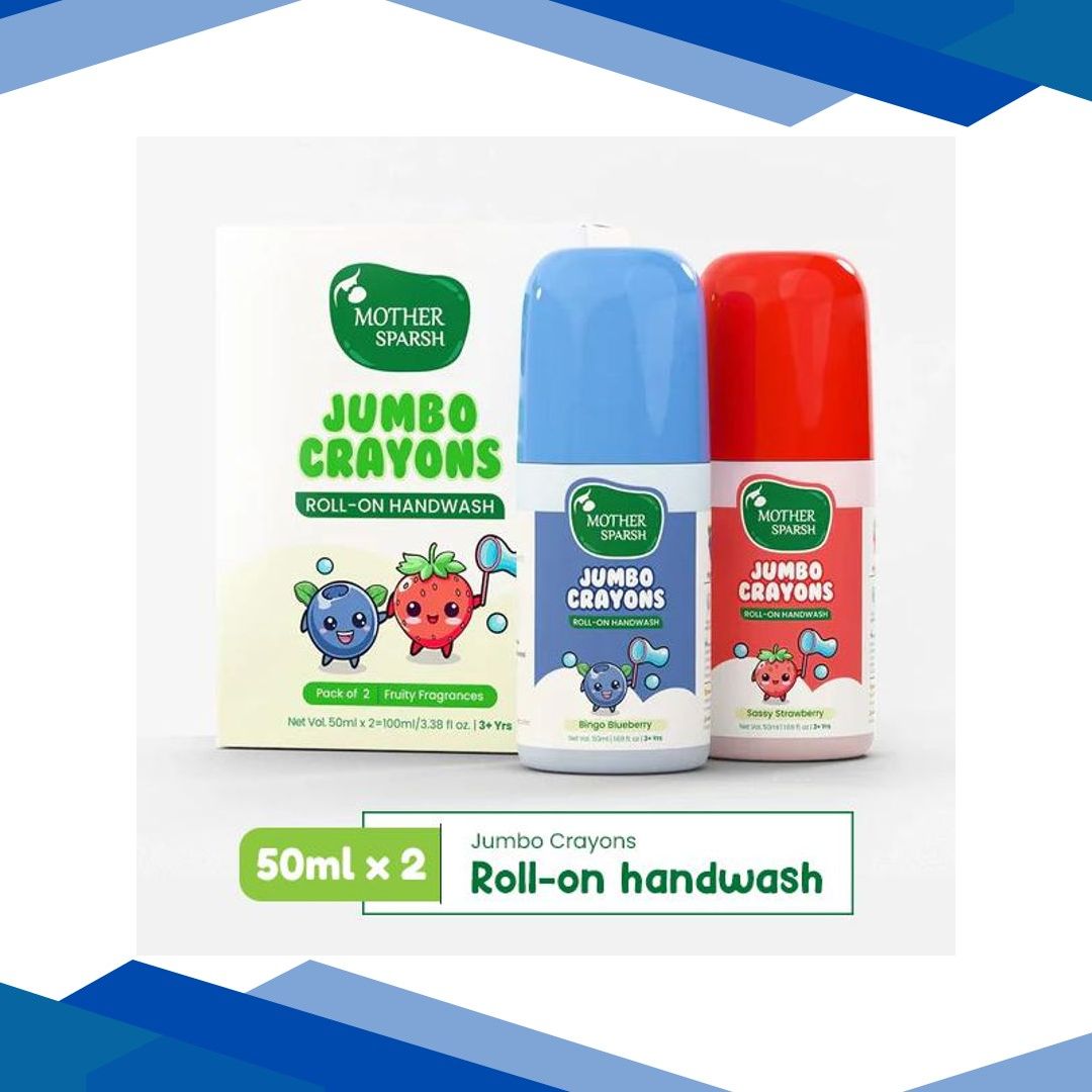 Mother Sparsh Mother Sparsh Jumbo Crayons Roll-on handwash (Pack Of 2 x 50ml) 1’s