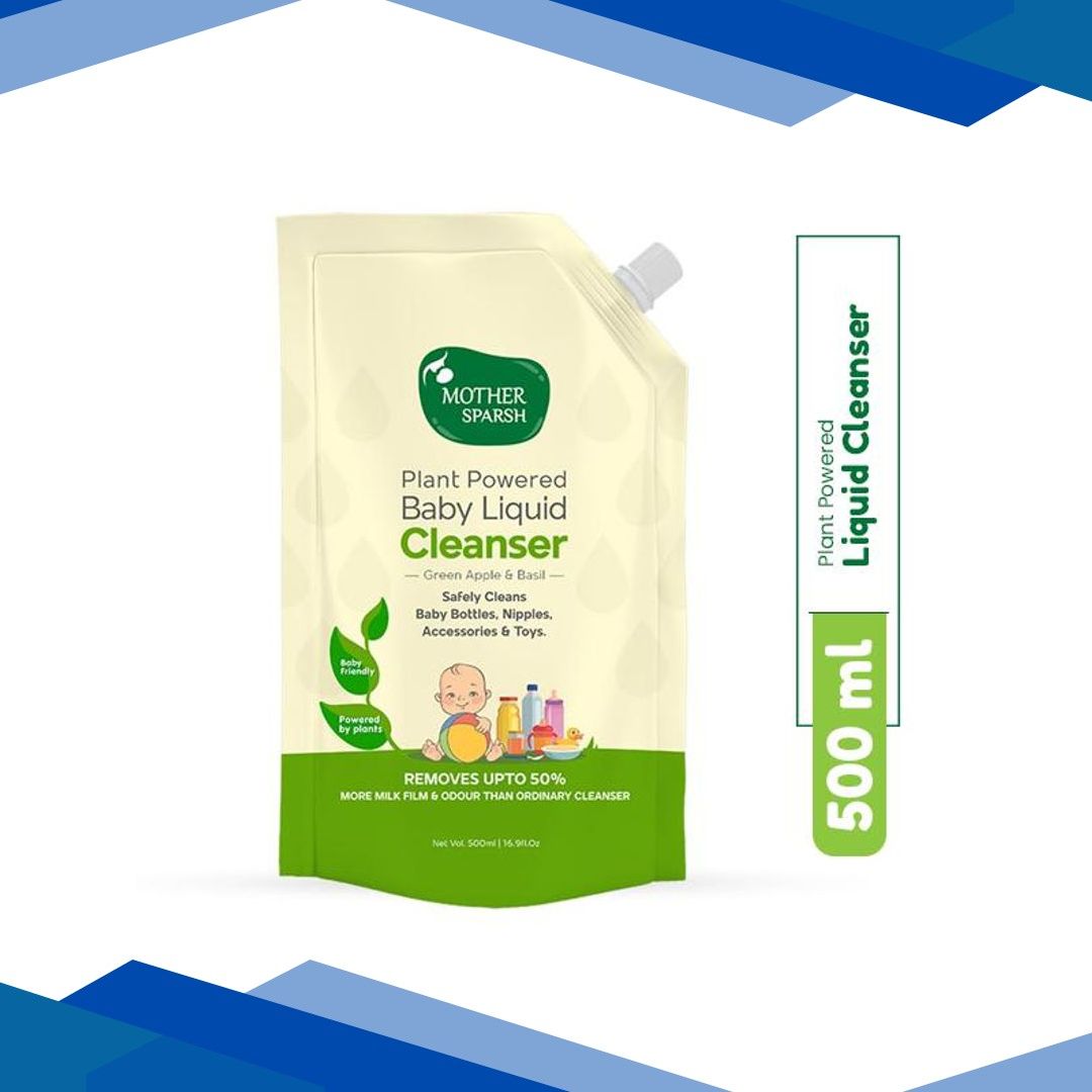 Mother Sparsh Natural Baby Liquid Cleanser Cleanser For Baby Bottles, Nipples, Refill Pack 500 ml