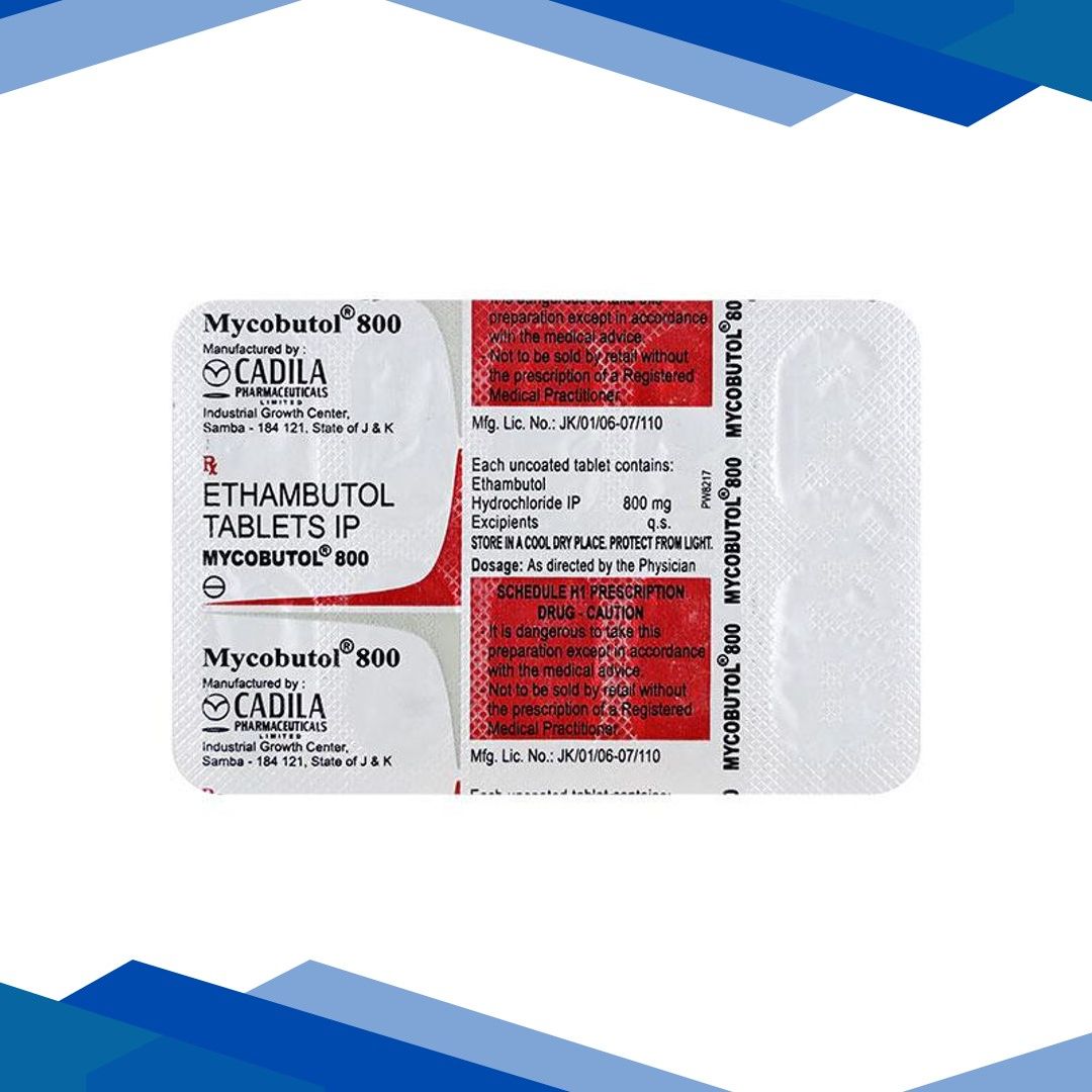 MYCOBUTOL 800MG TABLET 10’S