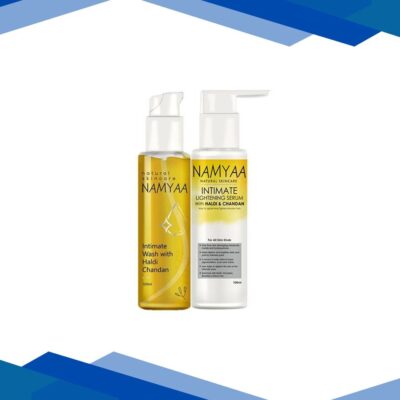 Namyaa Haldi Chandanntimate Care Set Haldi Chandanntimate Whitening Serum 100ml, Haldi Chandanntimate Hygiene Wash 100ml 2’s