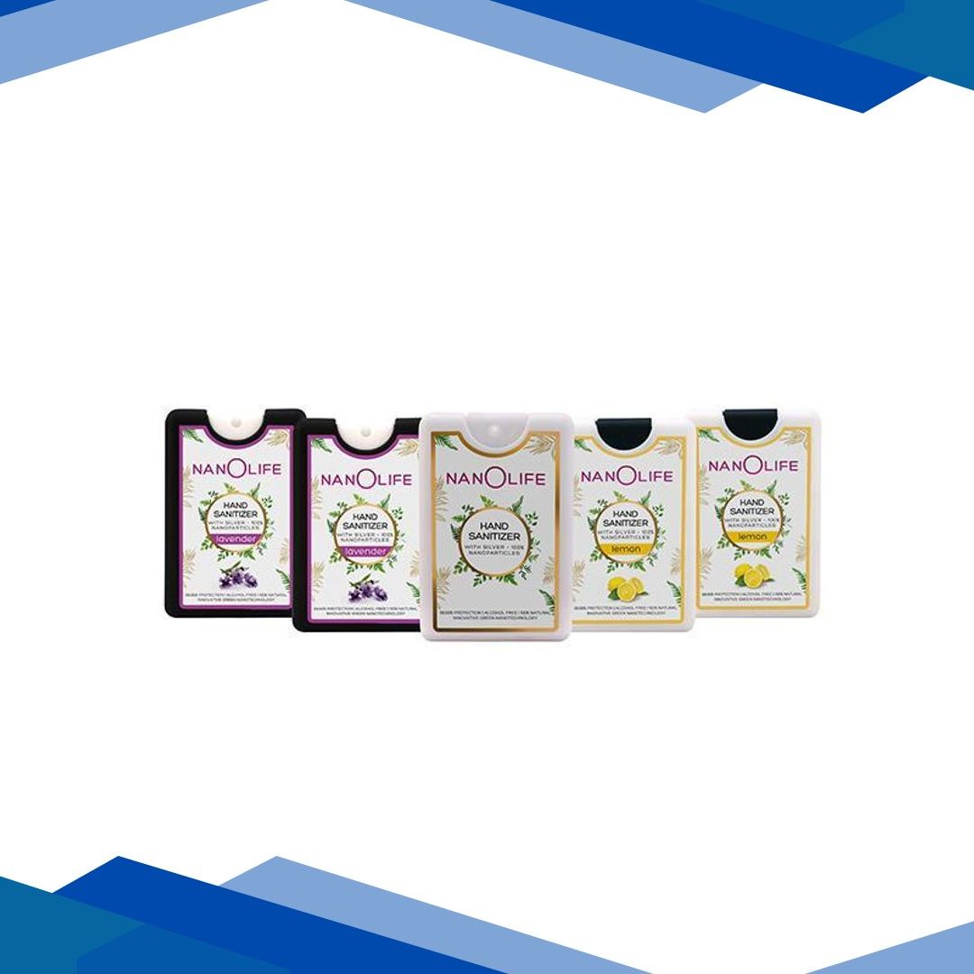 NanOlife Pocket-Size Hand Sanitizer Spray – Assorted (Pack of 5 x 18 ml)