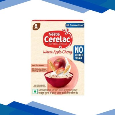 Nestle Cerelac Baby Food Cereal No Refined Sugar – Wheat Apple Cherry (For 8 to 24 Months Baby) (Refill Pack) 360 g