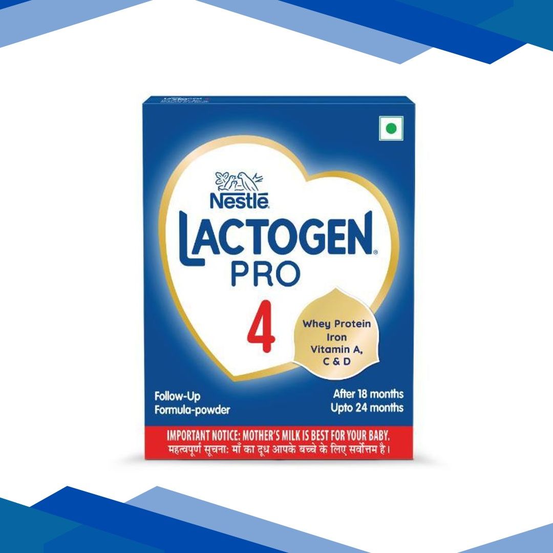 Nestle LACTOGEN PRO 4 Follow Up Formula with Whey Protein, Iron, Vitamin A, C & D (After 18 Months Upto 24 Months) Powder 400 g